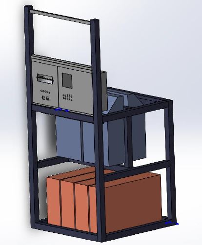 CAD-Zeichnung eines Racks